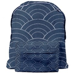 Blue Sashiko Pattern Giant Full Print Backpack by goljakoff