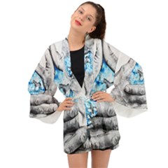 Hands Horse Hand Dream Long Sleeve Kimono by HermanTelo