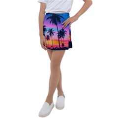 Sunset Palms Kids  Tennis Skirt by goljakoff