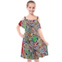 Pop Art - Spirals World 1 Kids  Cut Out Shoulders Chiffon Dress View1