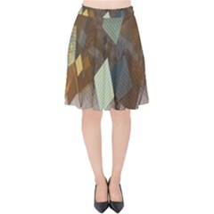 Geometry Diamond Velvet High Waist Skirt by Sparkle