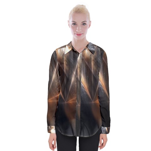 Digital Geometry Womens Long Sleeve Shirt by Sparkle