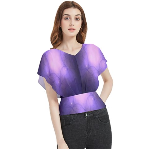 Violet Spark Butterfly Chiffon Blouse by Sparkle