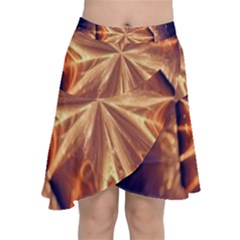 Sun Fractal Chiffon Wrap Front Skirt by Sparkle