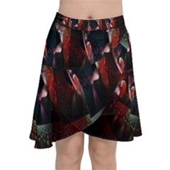 Twist Flower Chiffon Wrap Front Skirt by Sparkle