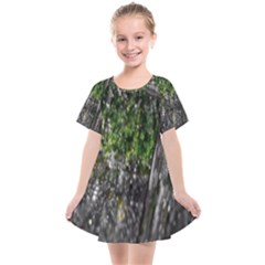 Green Glitter Squre Kids  Smock Dress by Sparkle