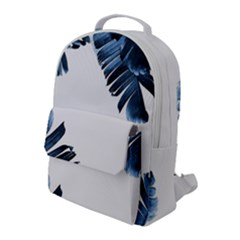 Blue Banana Leaves Flap Pocket Backpack (large) by goljakoff