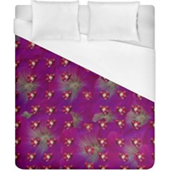 Beautiul Flowers On Wonderful Flowers Duvet Cover (california King Size) by pepitasart