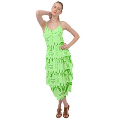 Electric Lime Layered Bottom Dress by Janetaudreywilson