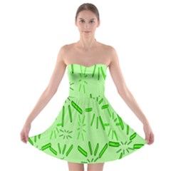 Electric Lime Strapless Bra Top Dress by Janetaudreywilson