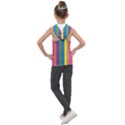 Colorful Spongestrips Kids  Sleeveless Hoodie View2