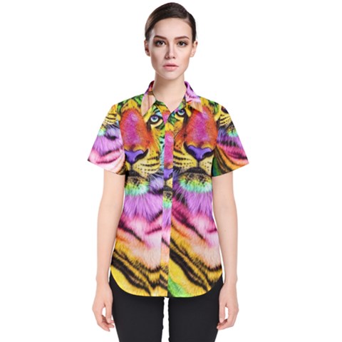 Rainbowtiger Women s Short Sleeve Shirt by Sparkle