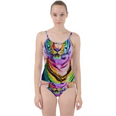 Rainbowtiger Cut Out Top Tankini Set by Sparkle