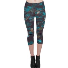 Realeafs Pattern Capri Leggings  by Sparkle