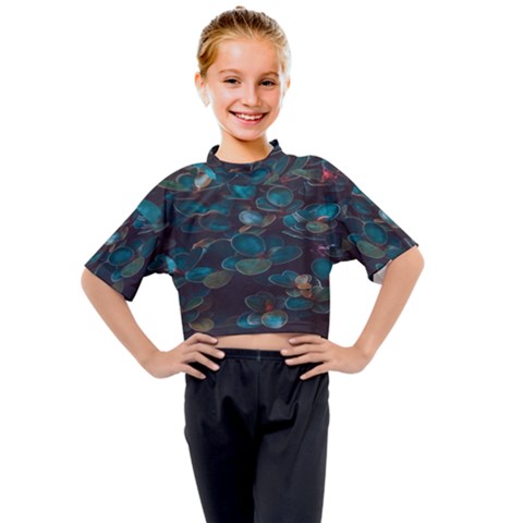 Realeafs Pattern Kids Mock Neck Tee by Sparkle