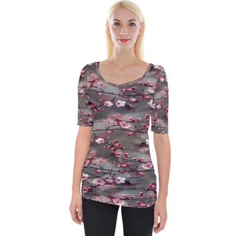 Realflowers Wide Neckline Tee by Sparkle