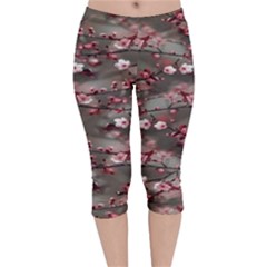 Realflowers Velvet Capri Leggings  by Sparkle