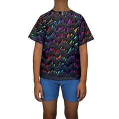 Rainbowwaves Kids  Short Sleeve Swimwear by Sparkle