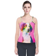 Rainbowdog Velvet Spaghetti Strap Top by Sparkle