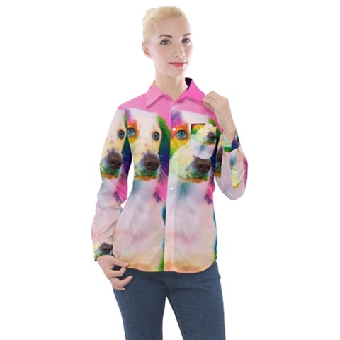 Rainbowdog Women s Long Sleeve Pocket Shirt by Sparkle