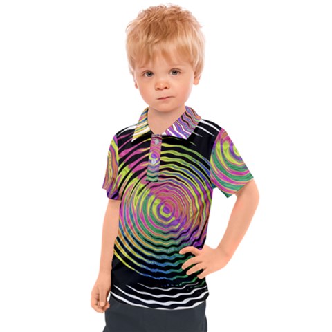 Rainbowwaves Kids  Polo Tee by Sparkle