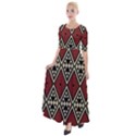 Motif Boho Style Geometric Half Sleeves Maxi Dress View1