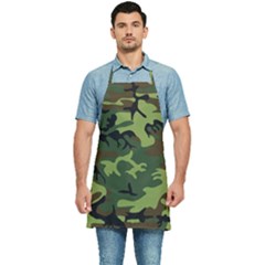 Forest Camo Pattern, Army Themed Design, Soldier Kitchen Apron by Casemiro