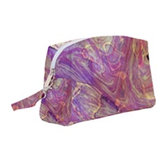 Marbling Abstract Layers Wristlet Pouch Bag (medium) by kaleidomarblingart