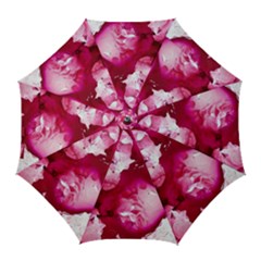 Peonie On Marbling Patterns Golf Umbrellas by kaleidomarblingart