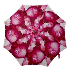 Peonie On Marbling Patterns Hook Handle Umbrellas (small) by kaleidomarblingart