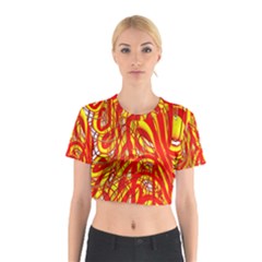 Fire On The Sun Cotton Crop Top by ScottFreeArt