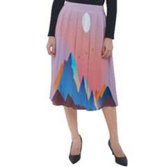 Mountain2 Classic Velour Midi Skirt  by walala