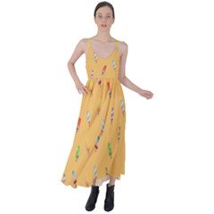 Ice Cream Sticks  Tie Back Maxi Dress by walala