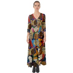 Wowriveter2020 Button Up Boho Maxi Dress by Kritter