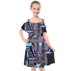 D B  Kids  Cut Out Shoulders Chiffon Dress by MRNStudios