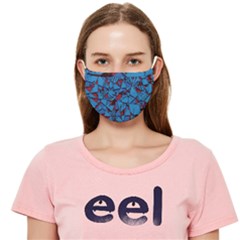 Red Blue Pattern Cloth Face Mask (adult) by SpinnyChairDesigns