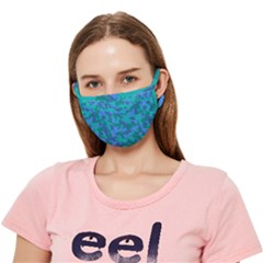 Blue And Teal Camouflage Crease Cloth Face Mask (adult) by SpinnyChairDesigns