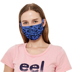 Black Blue Camouflage Crease Cloth Face Mask (adult) by SpinnyChairDesigns