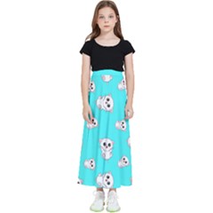 Azure Blue And Crazy Kitties Pattern, Cute Kittens, Cartoon Cats Theme Kids  Skirt by Casemiro