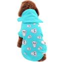 Azure blue and Crazy kitties pattern, cute kittens, cartoon cats theme Dog Coat View2