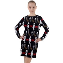 Halloween Long Sleeve Hoodie Dress by Sparkle