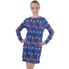 Halloween Long Sleeve Hoodie Dress by Sparkle