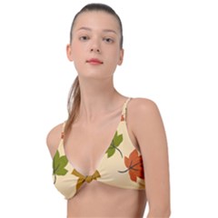 Autumn Leaves Knot Up Bikini Top by DithersDesigns