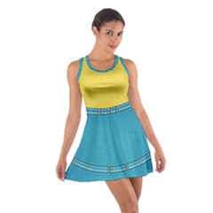 Cartoon On Yellow Cotton Racerback Dress by walala