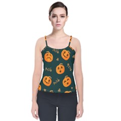 Halloween Velvet Spaghetti Strap Top by Sobalvarro