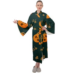 Halloween Maxi Velour Kimono by Sobalvarro