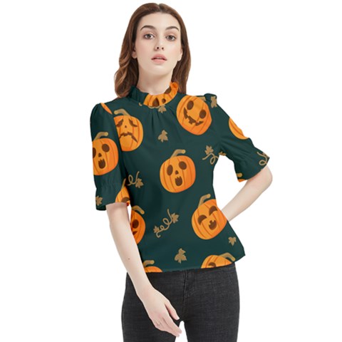 Halloween Frill Neck Blouse by Sobalvarro