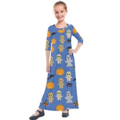 Halloween Kids  Quarter Sleeve Maxi Dress by Sobalvarro