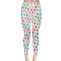 Aqua Coral Inside Out Leggings by CuteKingdom