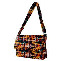 Multicolored Bubbles Print Pattern Full Print Messenger Bag (m) by dflcprintsclothing